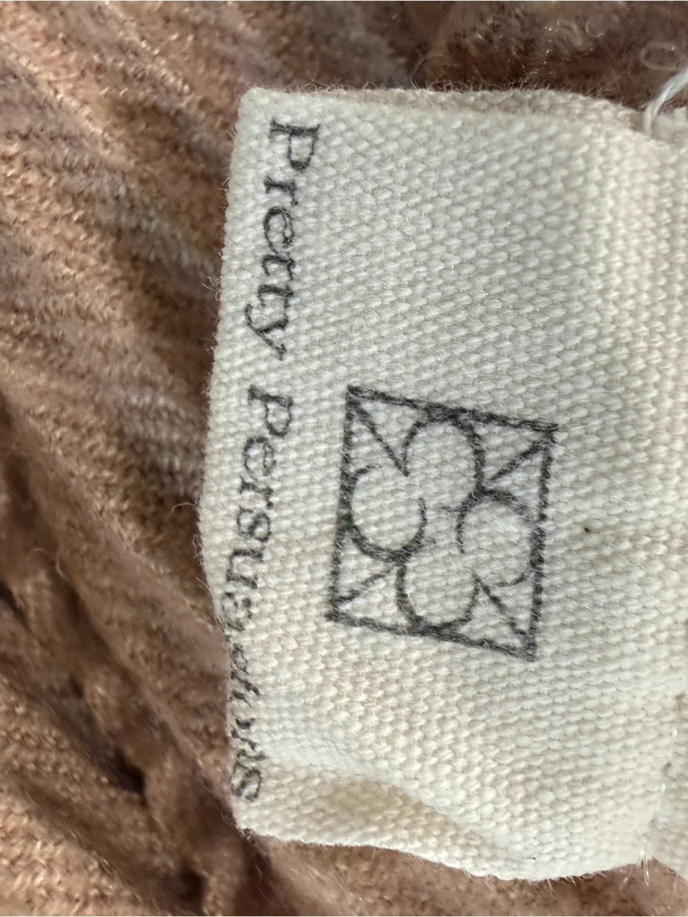 Lightweight Waffle-Texture Fringe Scarf in Camel Brown 84X28